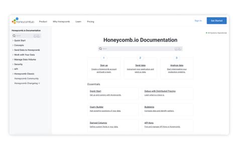 honeycomb documentation.